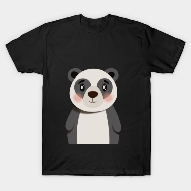 Panda Nursery Illustration T-Shirt by gusstvaraonica